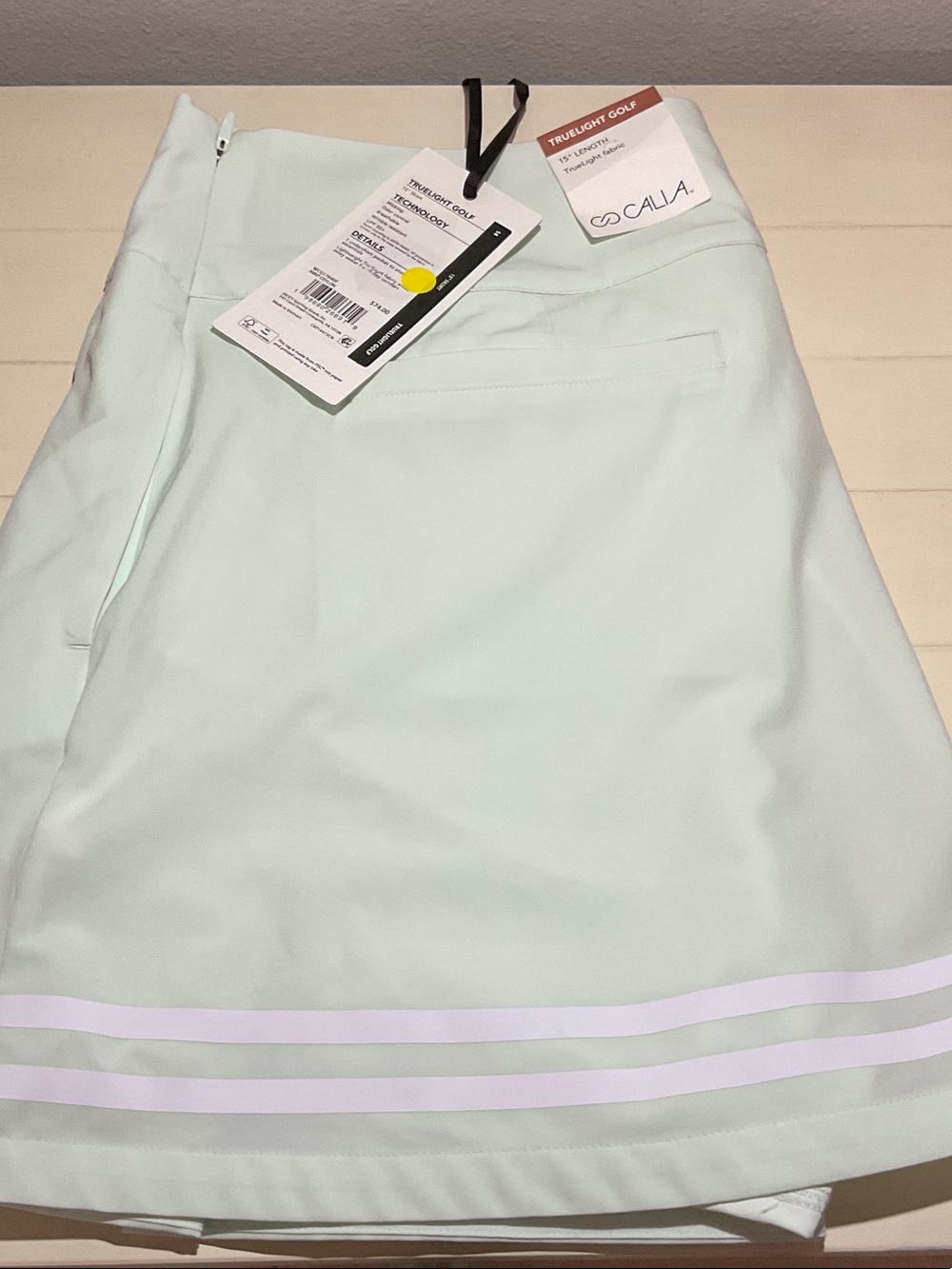 CALIA by Carrie Underwood Mint Green Golf Skort with White Trim